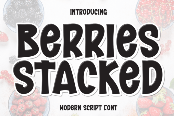 Berries Stacked Font for Business Branding