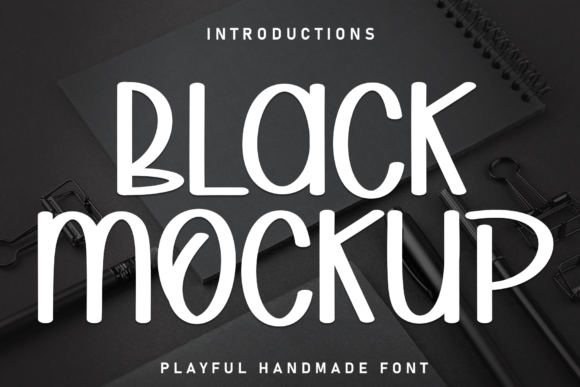 Black Mockup Font for Creative Branding