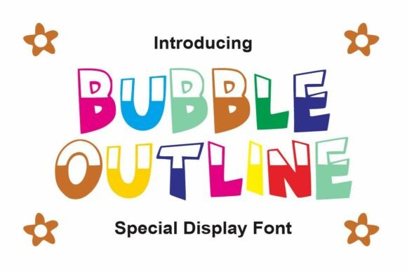 Bubble Outline Font for Creative Projects