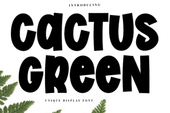Cactus Green Font for Festive Design