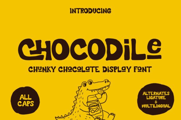 Chocodile: Bold Font for Snack Branding