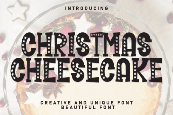 Christmas Cheesecake Font for Festive Design