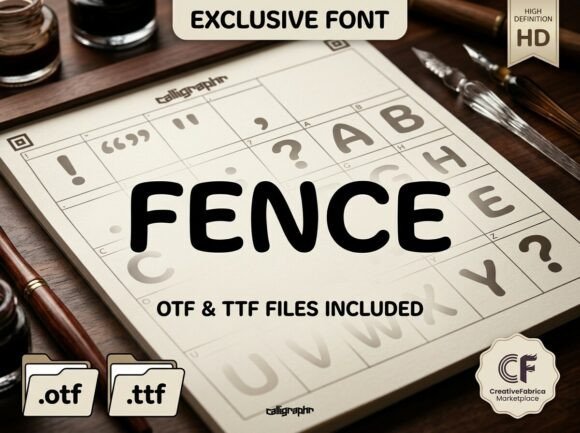 Fence Font for Creative Projects
