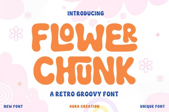 Flower Chunk Font for Creative Projects