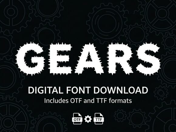 Gears Font for Business Branding