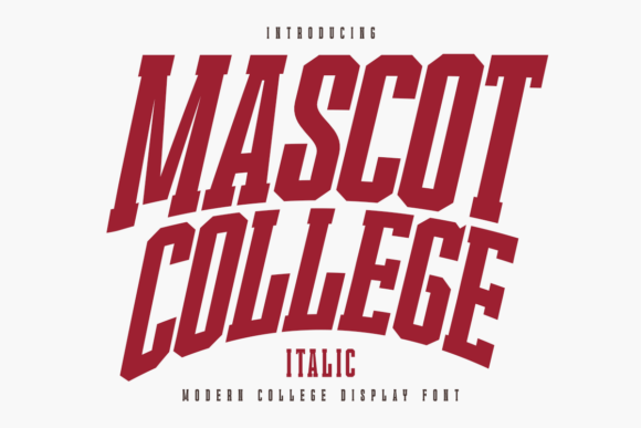 Mascot College Italic Font
