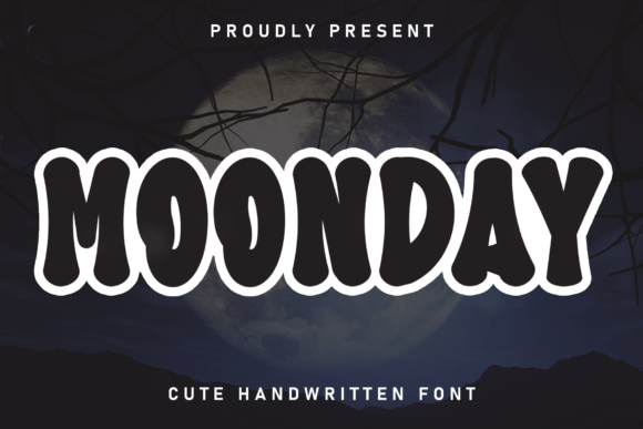 Moonday Font: Handwritten Display for Creative Projects