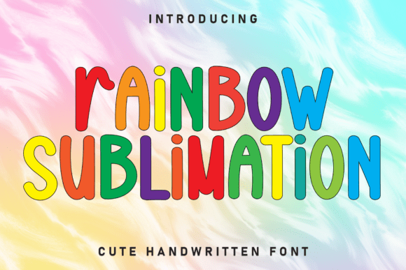 Rainbow Sublimation Font